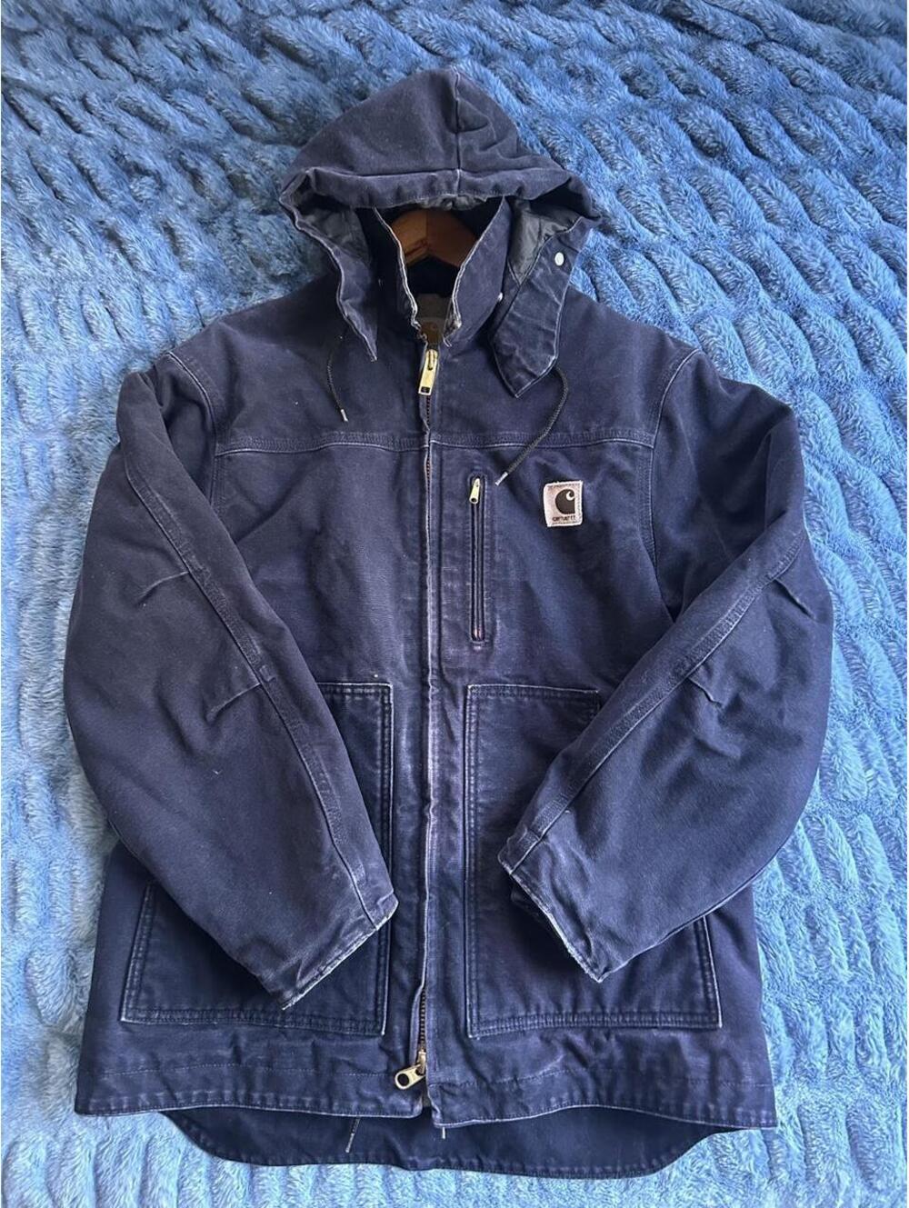 Carhartt Men's Navy and Blue Hoody